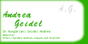 andrea geidel business card